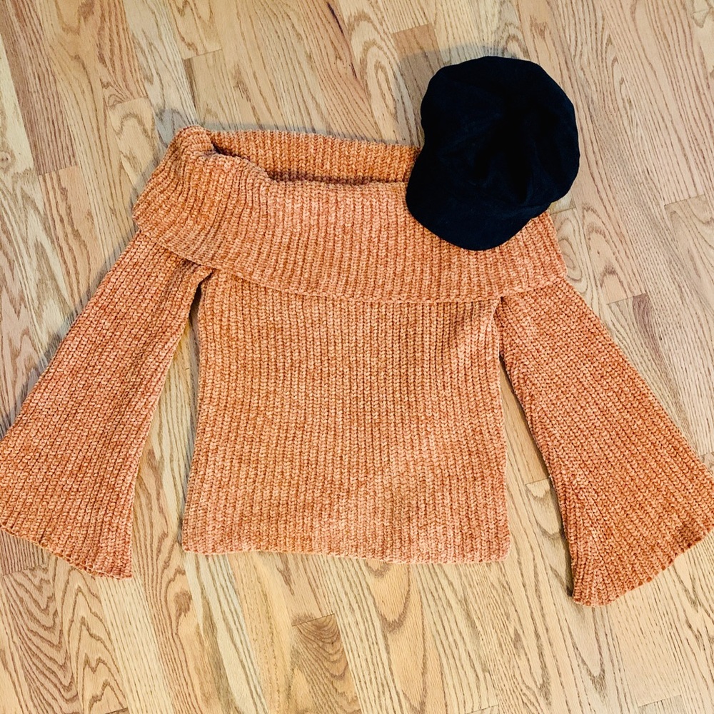 Mustard Bell Sleeve Sweater
